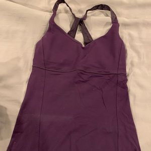 Lululemon purple cross back tank size 6